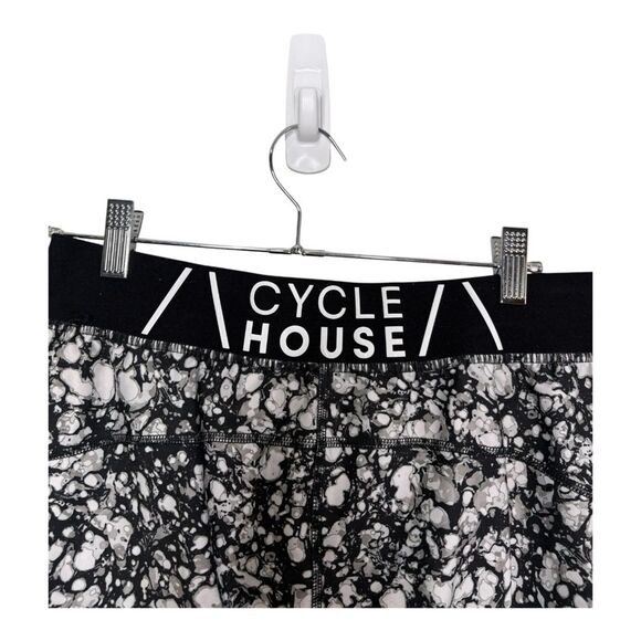 Cycle house By Marika black & white biker Bermuda spandex shorts size XL - Picture 4 of 5